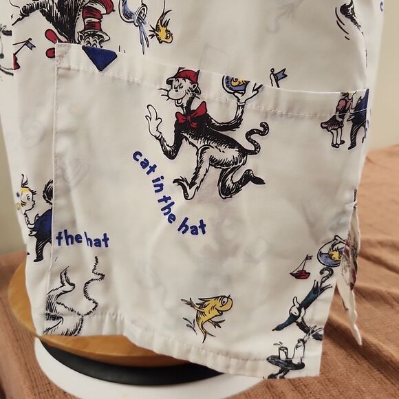 Cat In the Hat Dr. Seuss Scrub Top XL - Picture 4 of 7